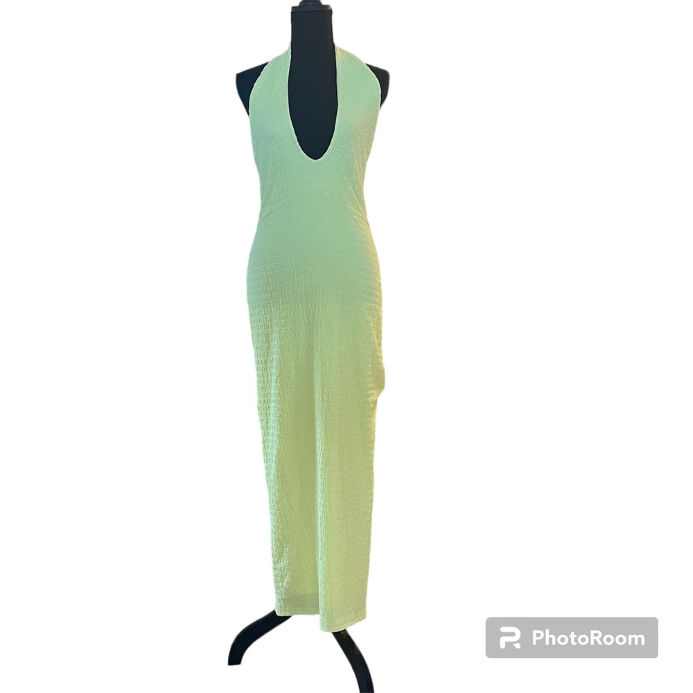 SHEIN Yellow Halter Maxi Dress US Size M